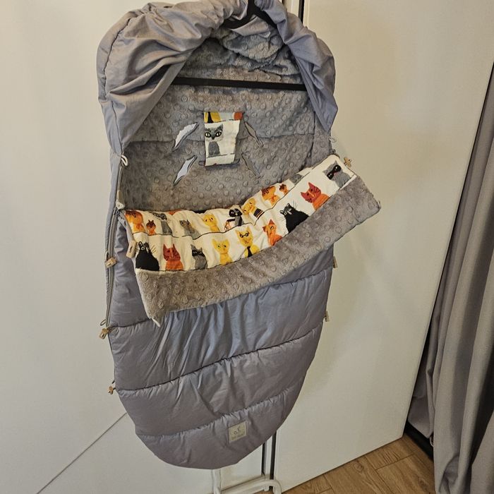 ŚPIWOREK DO WÓZKA zimowy Lela Blanc z regulacją rozmiaru