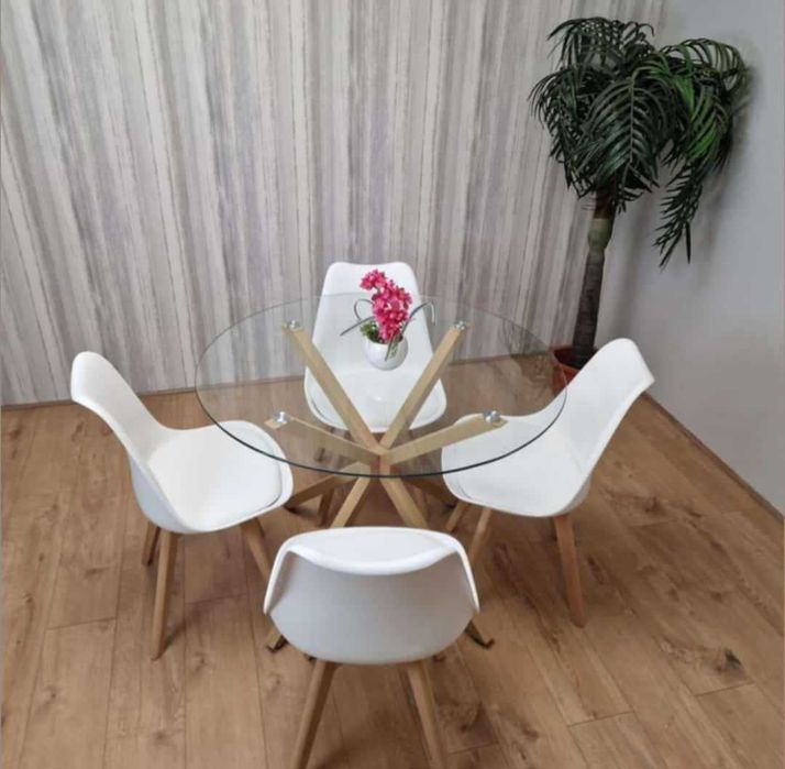 Conjunto de jantar redondo com cadeiras/Novo/Pagamento na entrega/Entrega gratuita