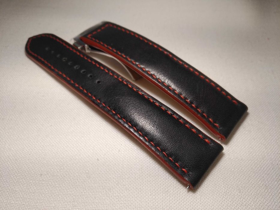 Pasek skórzany do zegarka 21/20 mm - zapięcie typu Omega