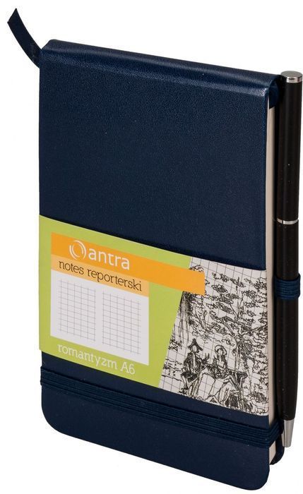 Notes Romantyzm A6 Reporterski Kratka Granatowy Antra