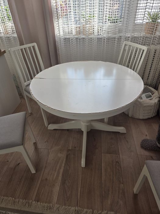 Stół ikea biały okrągły