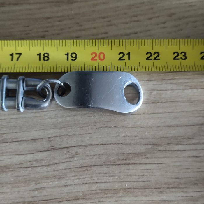 Bransoletka męska stal + kauczuk, 21.5 cm