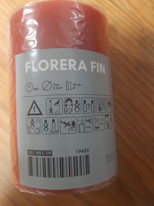 Vela  Ikea salmão Florera Fin