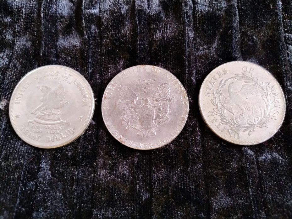 Монеты США из серебра.