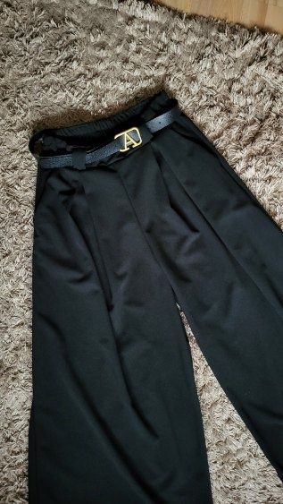 Spodnie szerokie z paskiem