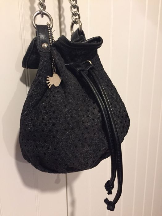 Mala Saco Mini | Pele Sintética c/ Corrente Prata | Nova a Estrear