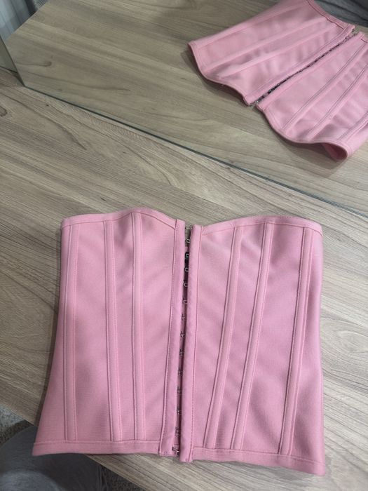 Рожевий корсет хс