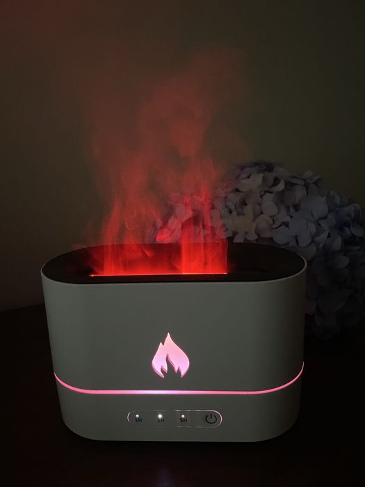 Зволожувач 2 в 1 з нічником “Вогонь” — USB, багато кольорів