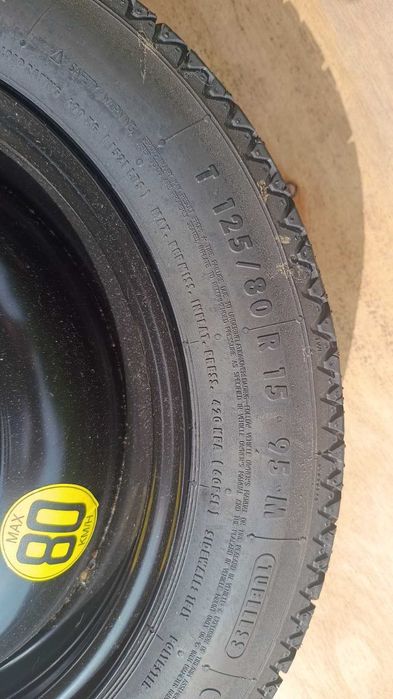 Koło dojazdowe Ford B-MAX Fiesta lewarek klucz  125/80R15  4x108 4J
