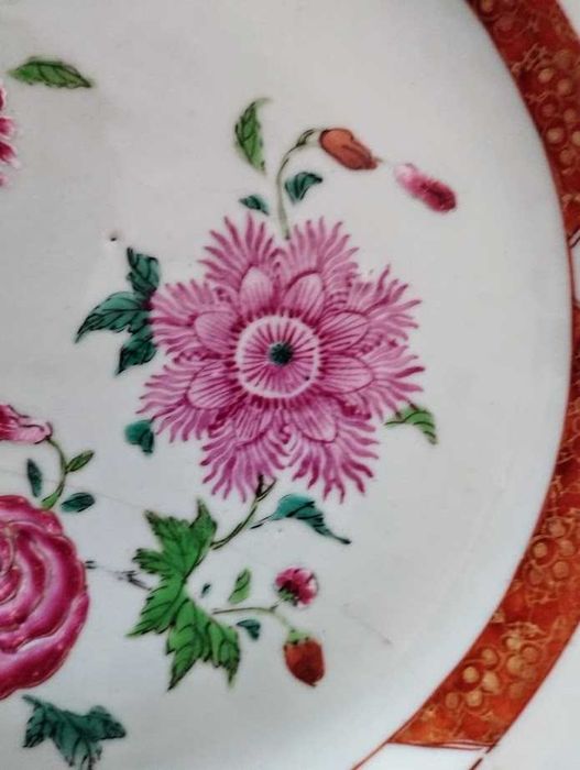 Prato porcelana Companhia das Índias séc. XVIII octagonal