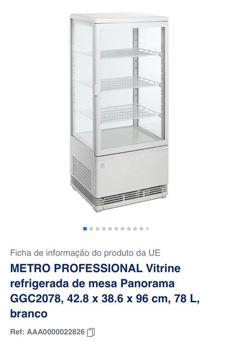 Frigorifico Vitrine METRO MAKRO 70 L