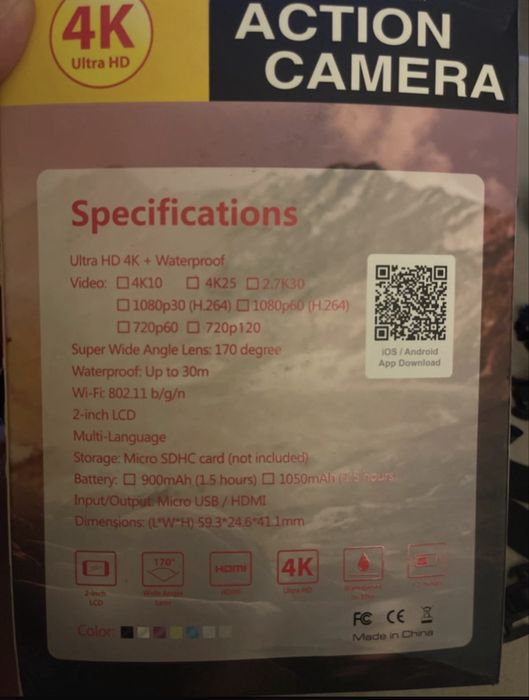 Action Câmera 4K Ultra HD