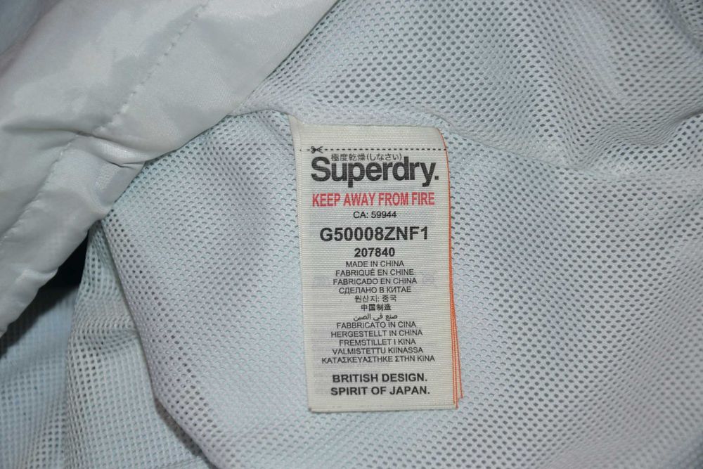 SUPERDRY Spray Cagoule Nowa Kurtka Damska Wiatrówka S Oryginalna 100%
