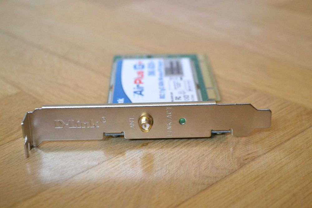 karta WIFI PCI wireless card D-LINK DWL-G520+ pudełko sterowniki