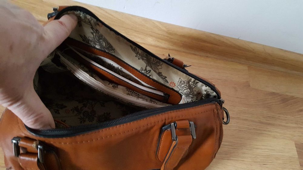 Torebka torba w stylu PRL skóra eko pojemna, wymiary 33x20x23 cm