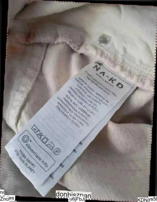 NA-KD jeansy damskie L straight leg jasne 100% bawełna denim