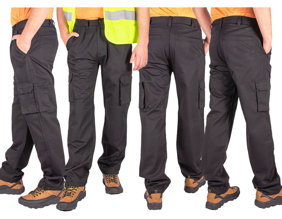 Spodnie Robocze Bhp Ochronne Z Kieszeniami W36 L32.