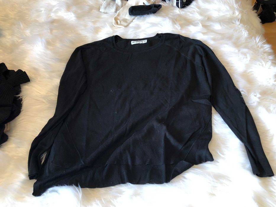 camisola preta zara tamanho m