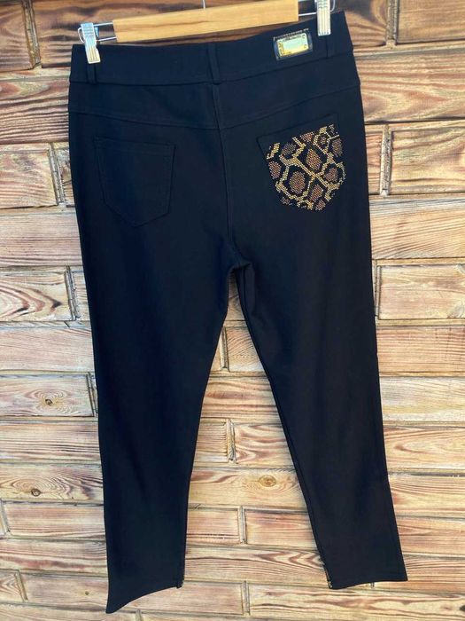 Жіночі чорні лосіни з камінцями Туреччина 48 розмір зимова підтримка