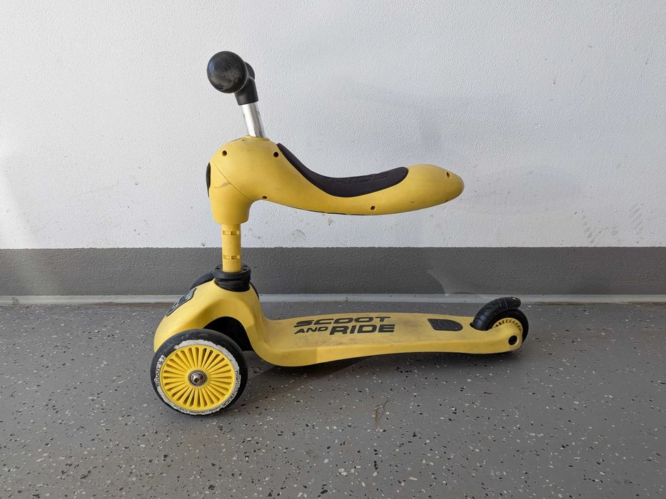 Scoot And Ride - hulajnoga/jeździk 2w1 żółta