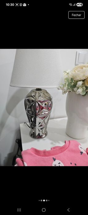 Vendo 2 candeeiros prata óptimo estado
