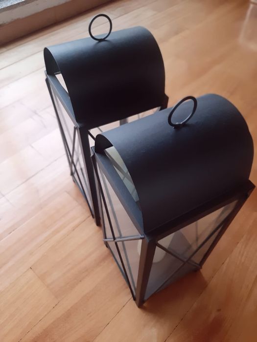 Lanternas em Latão Castanho Design Escandinavo