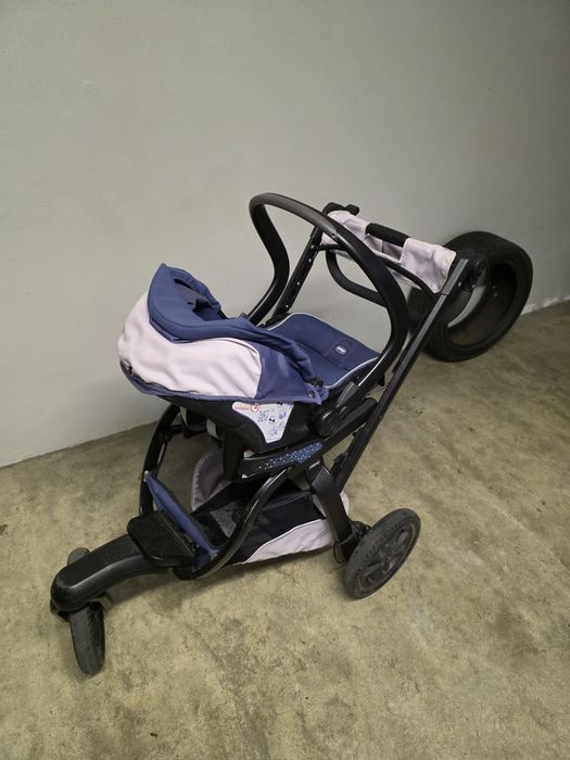 Trio Chicco Activ3 – Carrinho Todo-o-Terreno + Ovo + Alcofa (Excelente