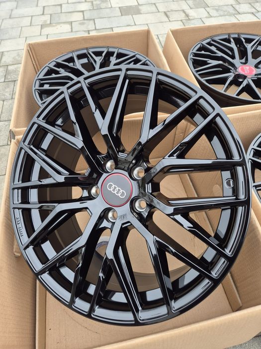 Felgi 18" 5x112 VW Audi BMW Mercedes Skoda Mini Cupra MG TPMS Czarne Nowe | #RS4
