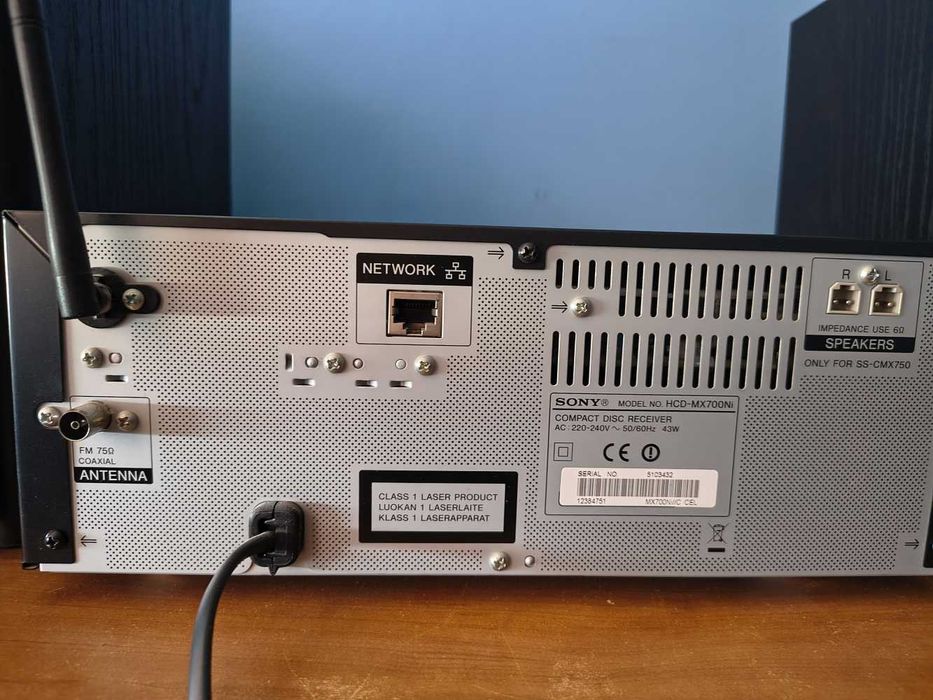 Wieża Sony CMT-MX700Ni + 2 kolumny cała w oryginale, używana