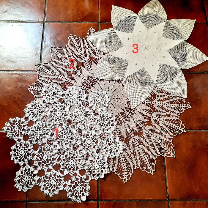 Toalhinha de crochê "Mosaico de Flores" - de algodão  feita à mão