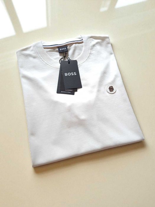 Hugo Boss 100% Bawełna M L XL XXL 3XL Biały Męski T-shirt