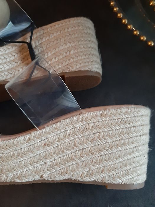 Buty Zara 39 juta przezroczysty lato klapki japonki buciki tkmaxx half
