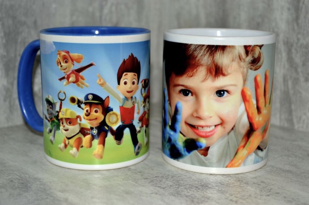 Друк на чашках з фото та надписом/ Печать на чашках