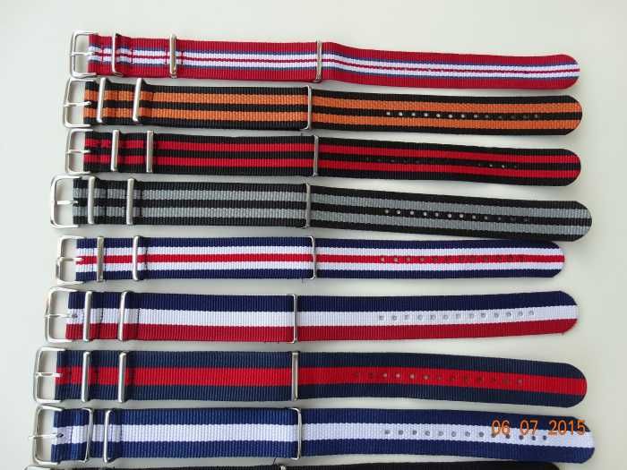 Nylonowy Pasek do zegarka NATO 18mm 20mm 22mm różne kolory strap