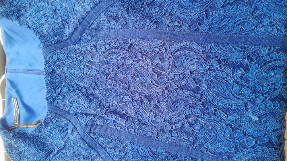 Vestido em malha azul