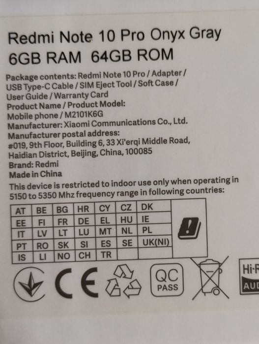 Xiaomi Redmi Note 10 pro global version смартфон телефон сяомі