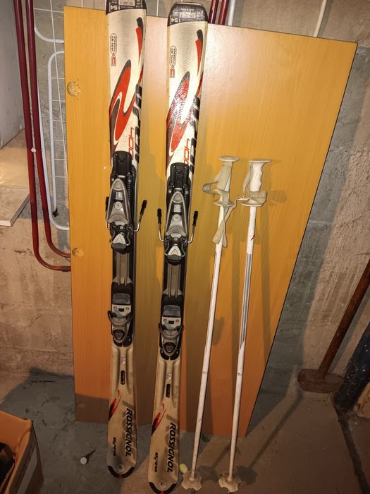Narty Rossignol kijki zima zestaw