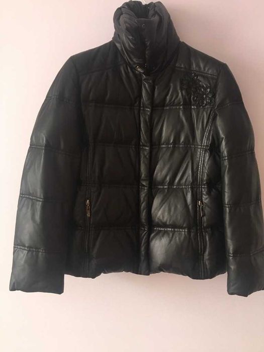 Куртка італійська жіноча пухова натуральна шкіра ORSA