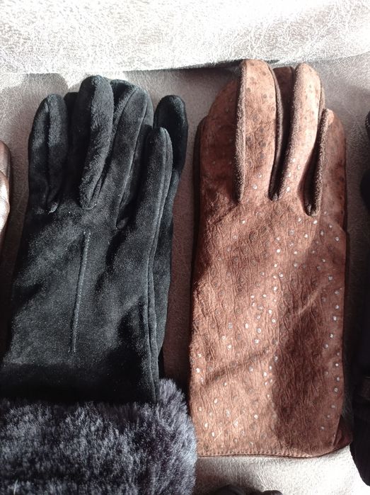 Перчатки кожаные, замшевые