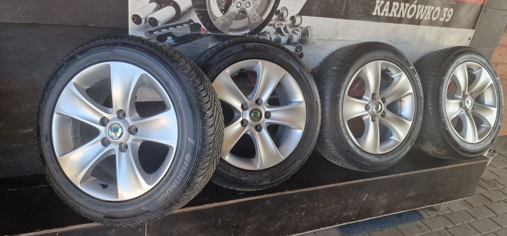 Alufelgi+Opony 205/55 16 5x112 Et45 SKODA Superb II