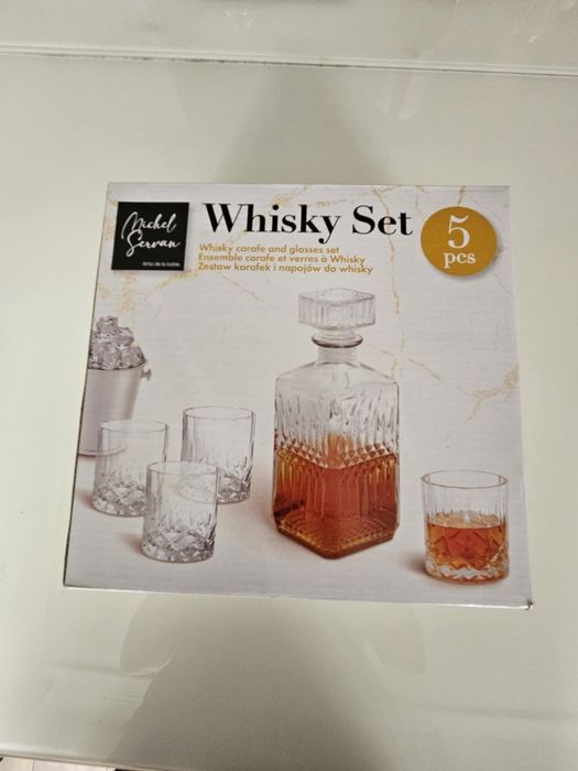 Zestaw do whisky Michel Servan. Karafka i 4 szklanki