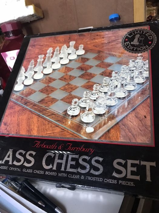 Vintage. Xadrez em vidro