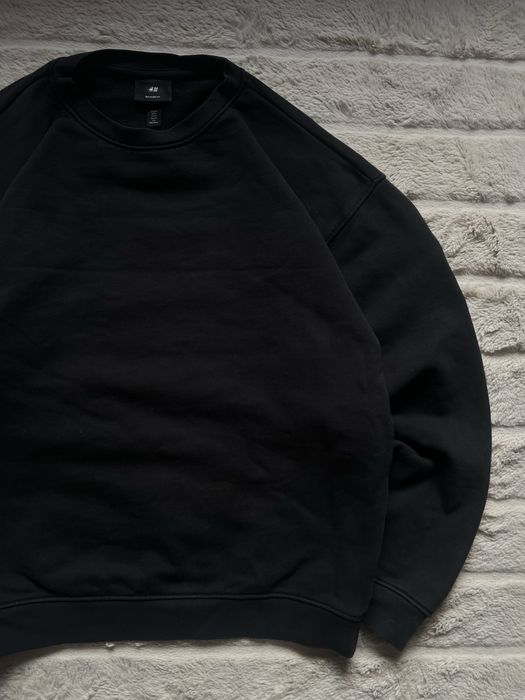 H&M (M) Relaxed Fit Black Man чоловічий світшот чорний плотний оригіна
