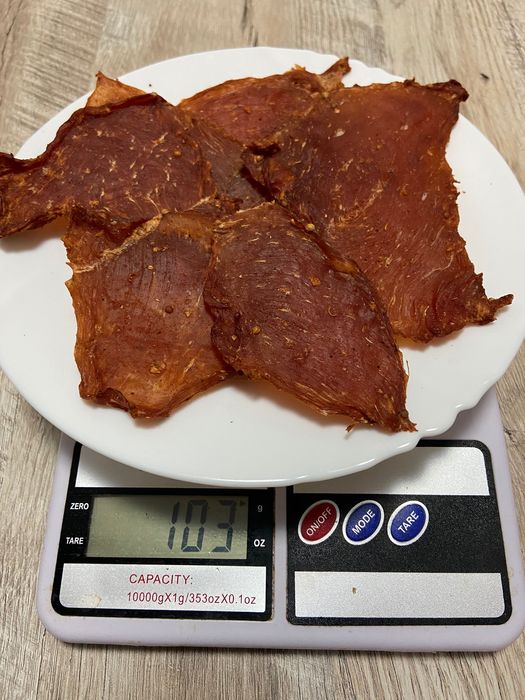 Курячі джерки з філе | Сушене мʼясо | Закуска до пива | 120 грн