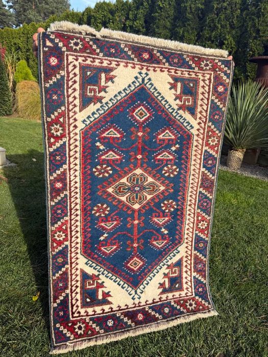 Wełniany Kazak Kaukaz dywan dywanik Kaukazki r.tkany 130x77 gal. 3 tyś