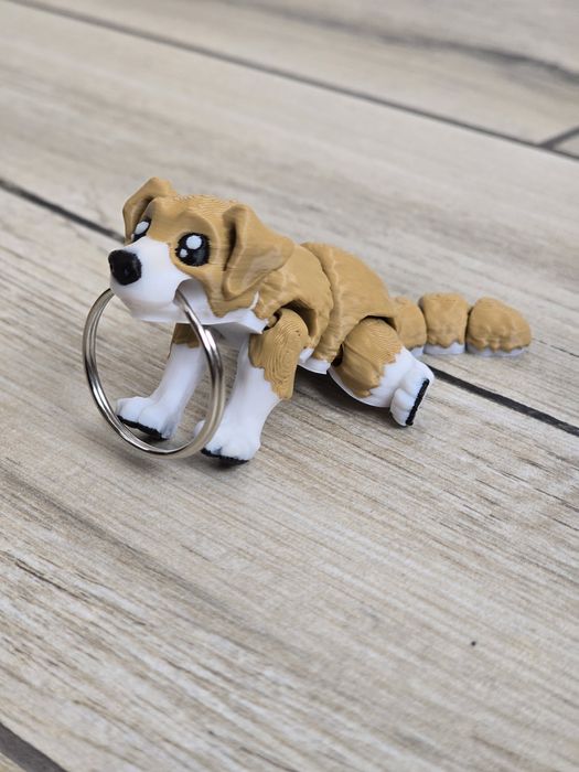 Figlarny Breloczek Pies - 3D - Brelok Druk3d fidget Keychain