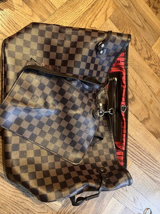 Louis Vuitton Neverfull MM – Damier Ebene (z kosmetyczką)