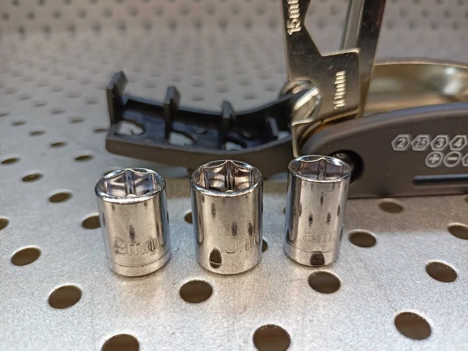 Zestaw kluczy rowerowych 16w1, klucze do roweru, wzmacniane, niklowane