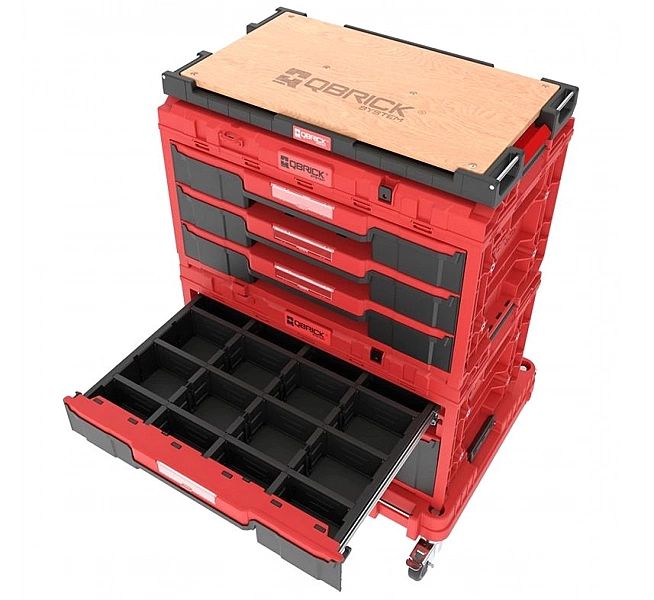 Mobilne Skrzynie Narzędziowe Z Szufladami Qbrick One Workshop Drawers