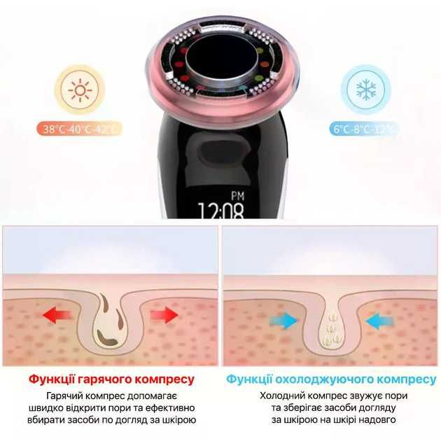 Мікрострумовий RF Lifting масажер для обличчя Skin Lifting 7.0 White